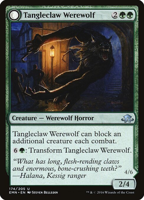Tangleclaw Werewolf card from EMN #174