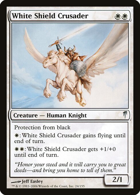 White Shield Crusader card from CSP #24