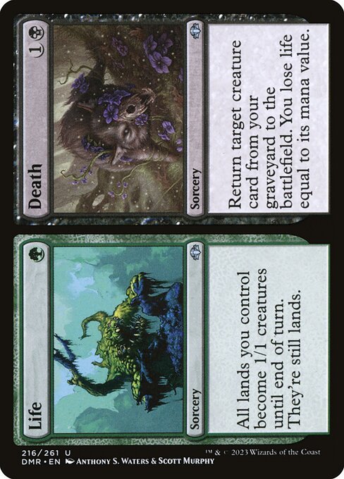 Life // Death card from DMR #216