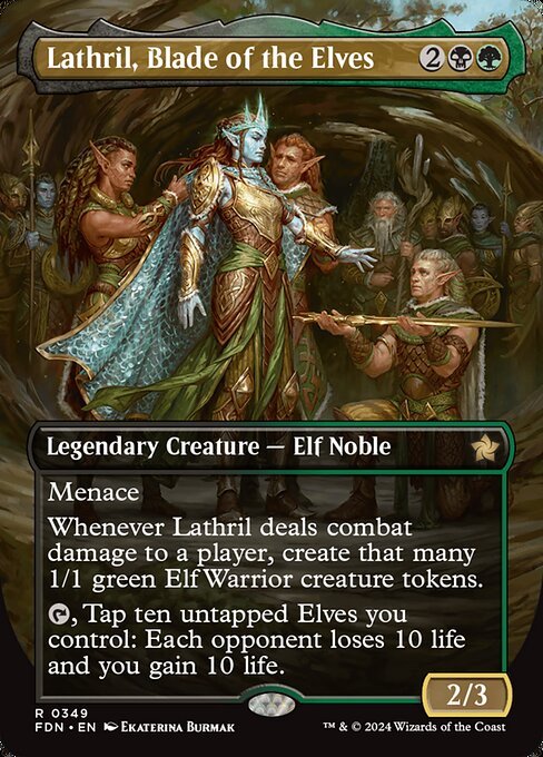 Lathril, Blade of the Elves card from FDN #349