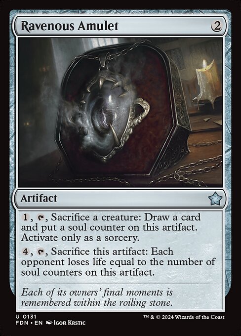 Ravenous Amulet card from FDN #131