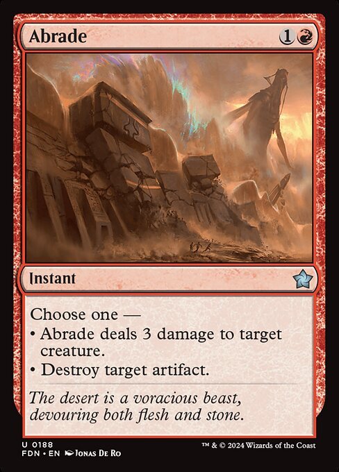 Abrade card from FDN #188