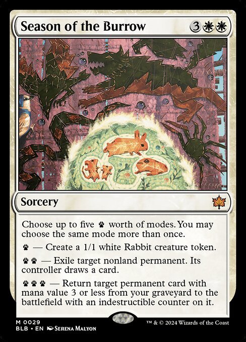 Season of the Burrow card from BLB #29