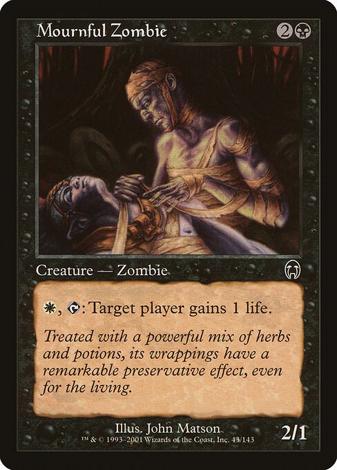 Mournful Zombie card from APC #43
