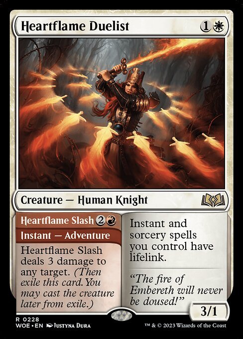 Heartflame Duelist card from WOE #228