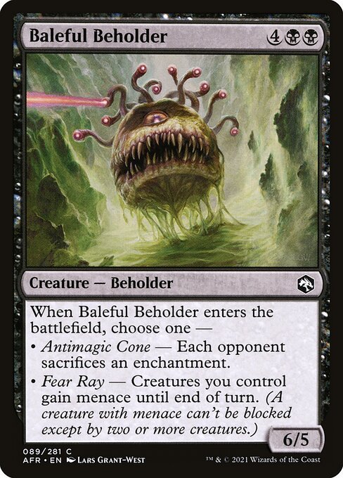 Baleful Beholder card from AFR #89