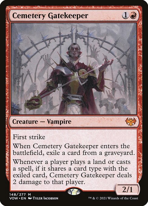 Cemetery Gatekeeper card from VOW #148