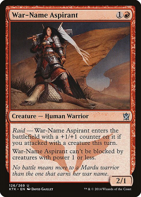 War-Name Aspirant card from KTK #126