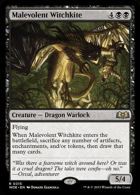 Malevolent Witchkite card from WOE #315