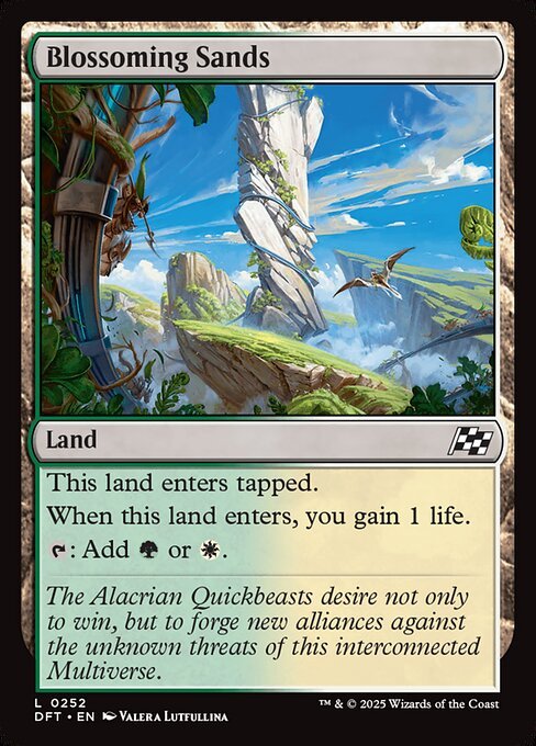 Blossoming Sands card from DFT #252