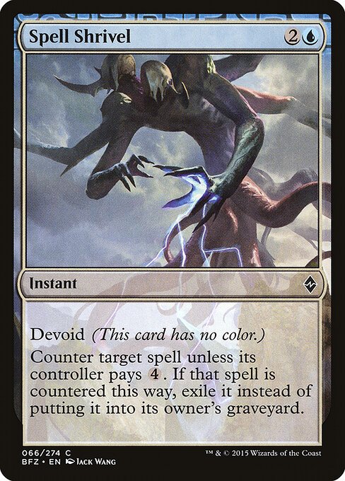 Spell Shrivel card from BFZ #66