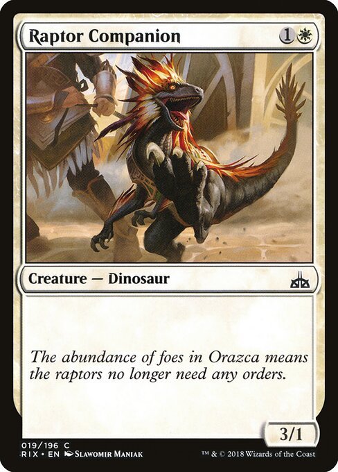 Raptor Companion card from RIX #19