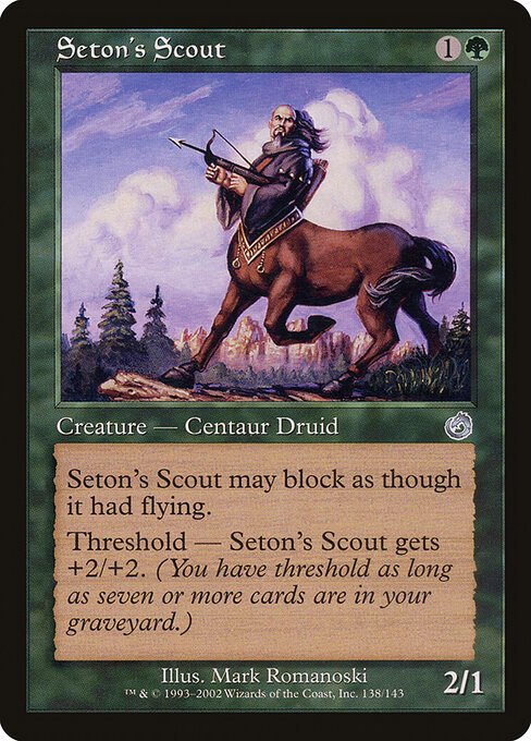 Seton's Scout card from TOR #138