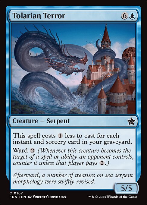 Tolarian Terror card from FDN #167