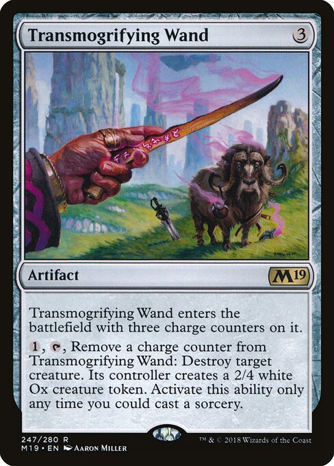 Transmogrifying Wand card from M19 #247