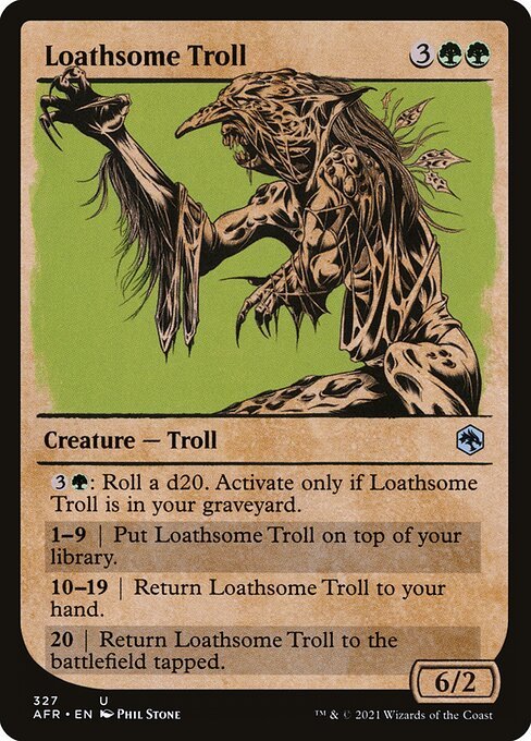 Loathsome Troll card from AFR #327