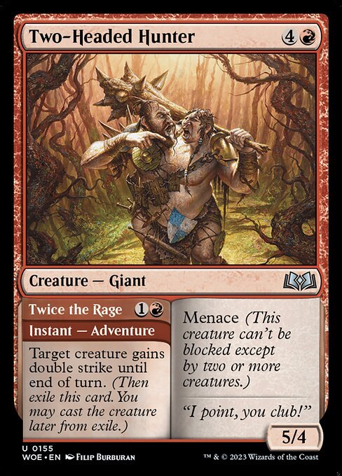 Two-Headed Hunter card from WOE #155