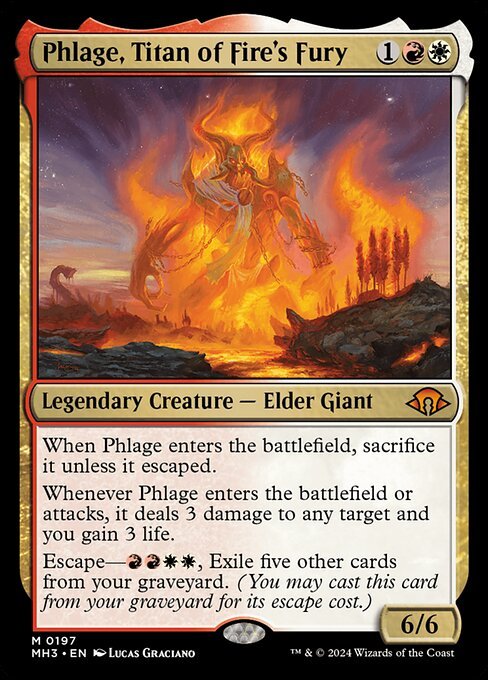 Phlage, Titan of Fire's Fury card from MH3 #197