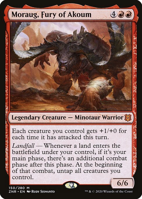 Moraug, Fury of Akoum card from ZNR #150