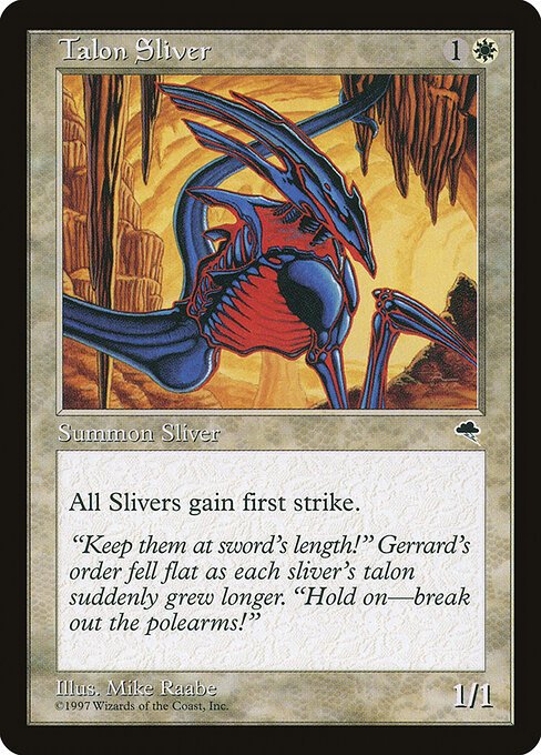 Talon Sliver card from TMP #50