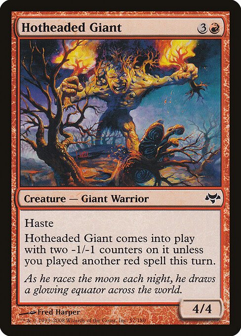 Hotheaded Giant card from EVE #57