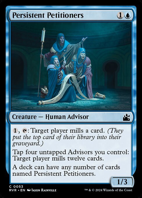 Persistent Petitioners card from RVR #53