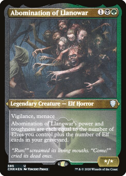 Abomination of Llanowar card from CMR #585