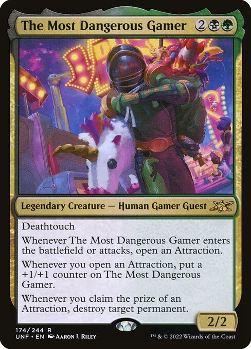 The Most Dangerous Gamer card from UNF #174