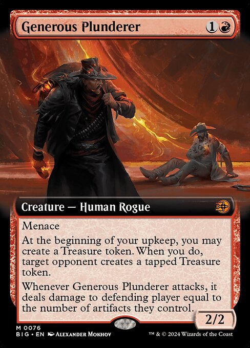Generous Plunderer card from BIG #76