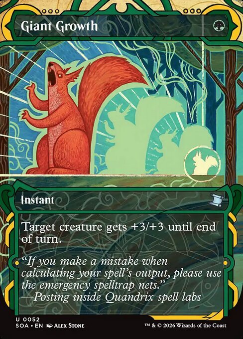 Giant Growth card from SOA #52