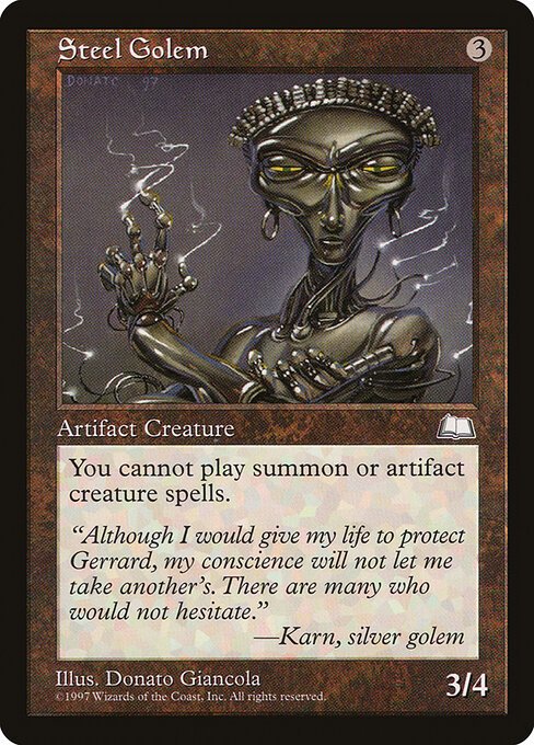 Steel Golem card from WTH #product-6104