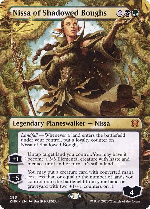 Nissa of Shadowed Boughs card from ZNR #283