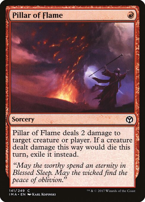 Pillar of Flame card from IMA #141