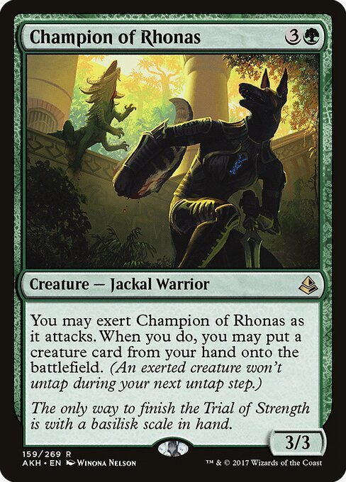 Champion of Rhonas card from AKH #159