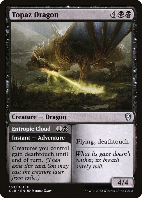 Topaz Dragon card from CLB #153