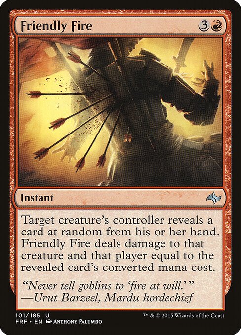 Friendly Fire card from FRF #101