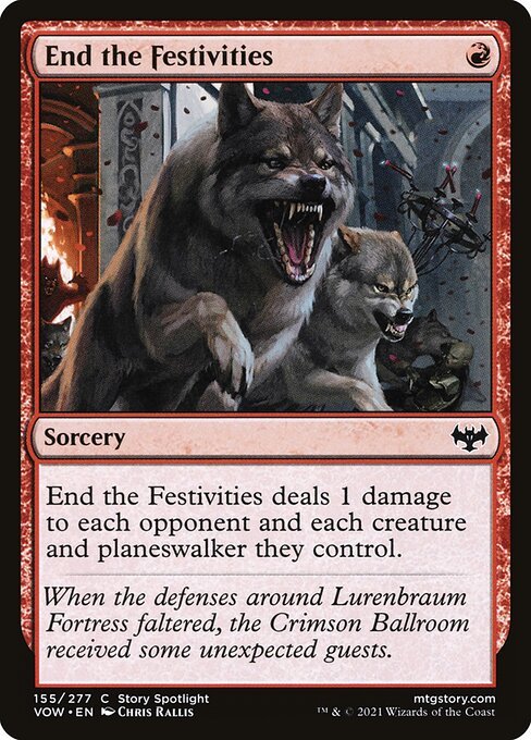 End the Festivities card from VOW #155