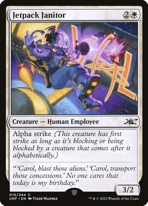 Jetpack Janitor card from UNF #15