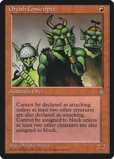 Orcish Conscripts card from ICE #product-4824