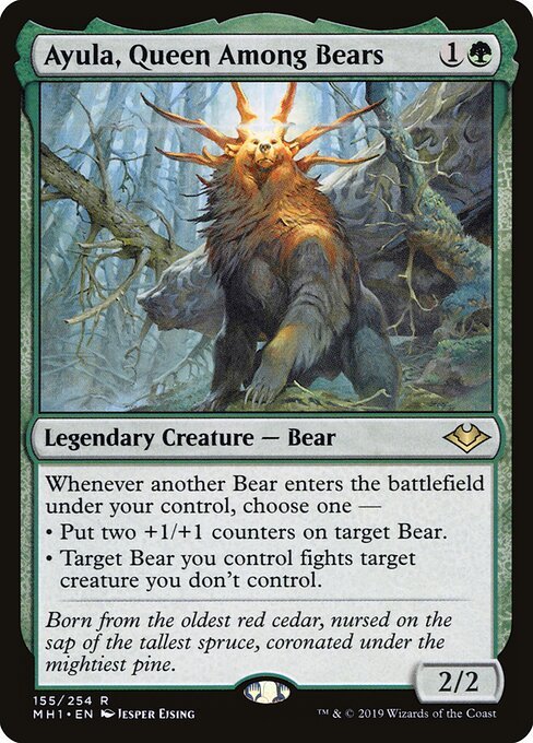 Ayula, Queen Among Bears card from MH1 #155