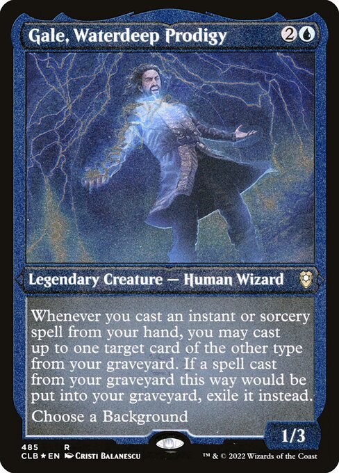 Gale, Waterdeep Prodigy card from CLB #485