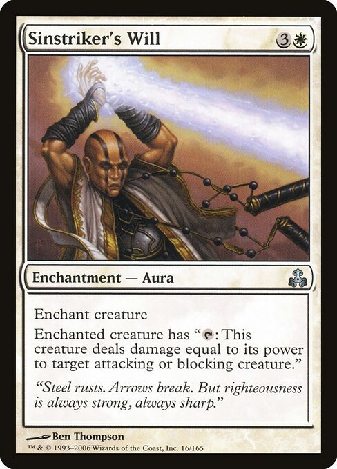 Sinstriker's Will card from GPT #16