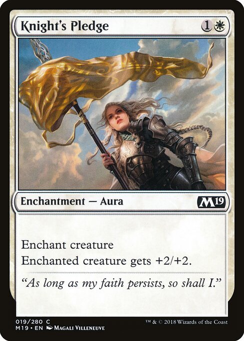 Knight's Pledge card from M19 #19