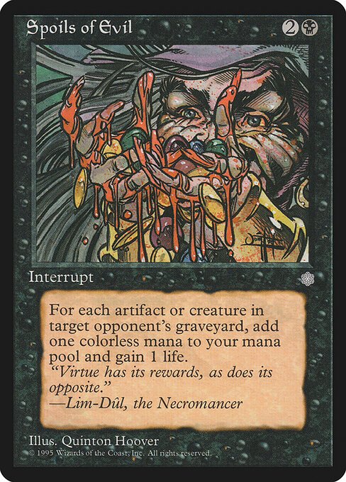 Spoils of Evil card from ICE #51