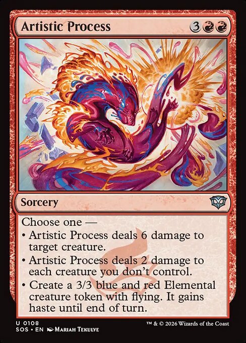 Artistic Process card from SOS #108