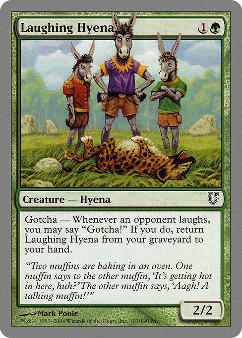 Laughing Hyena card from UNH #103