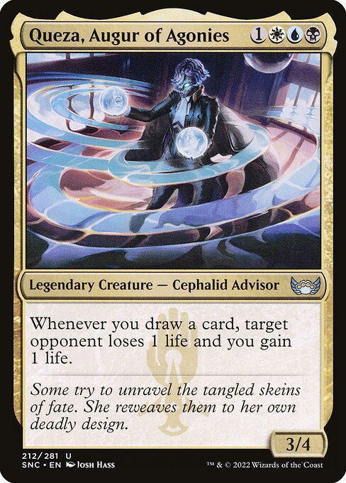 Queza, Augur of Agonies card from SNC #212