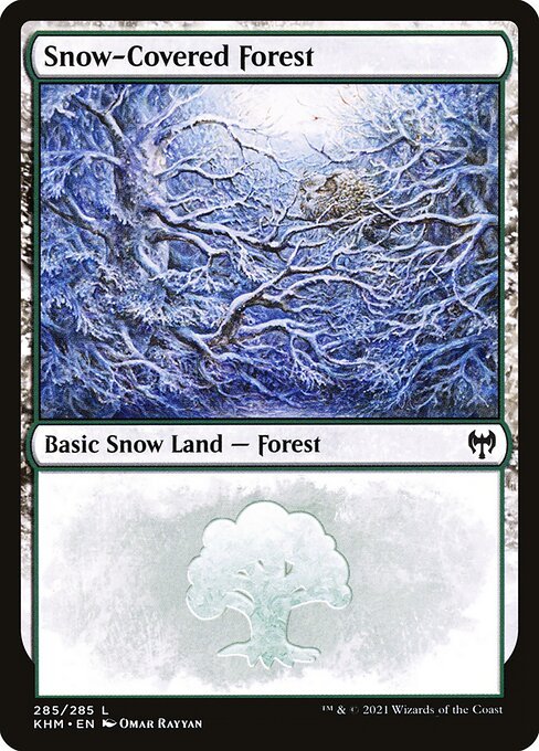 Snow-Covered Forest (285) card from KHM #285