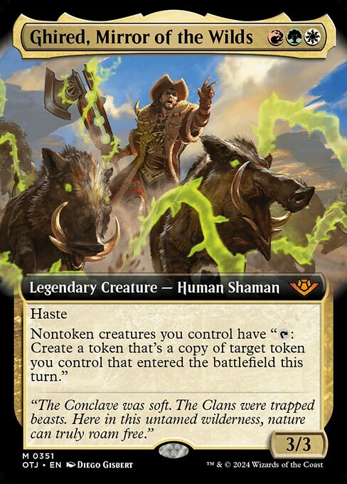 Ghired, Mirror of the Wilds card from OTJ #351