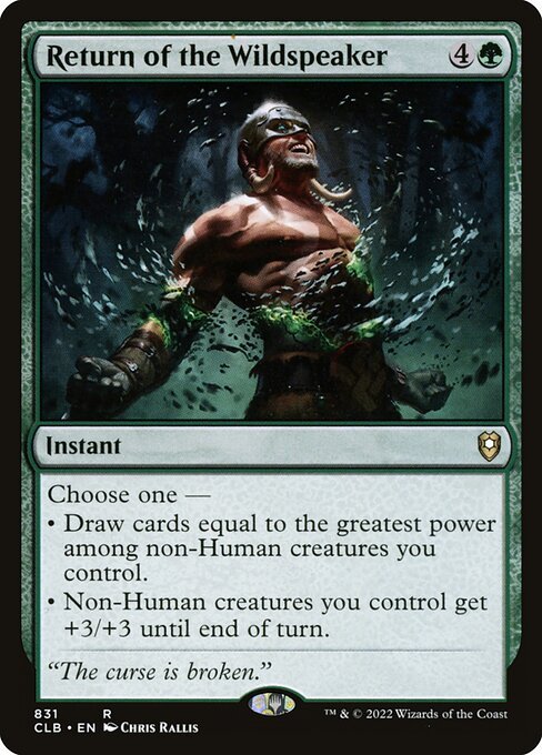Return of the Wildspeaker card from CLB #831